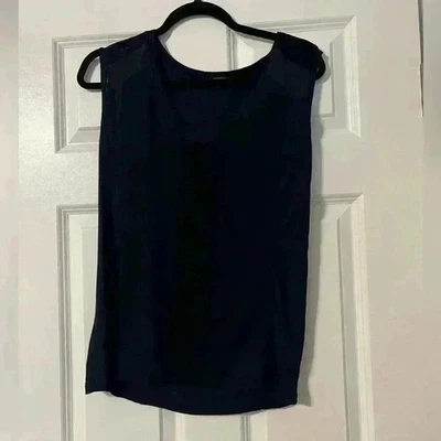 The Limited | Navy Lace Trim Sleeveless Top | Size XS - Image 1 of 4