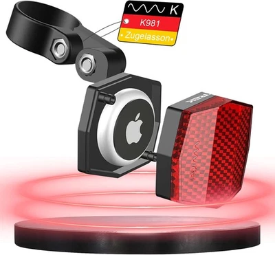 Toptrek Airtag Fahrrad Versteck | Reflektoren Fahrrad Hinten StVZO Zertifiziert