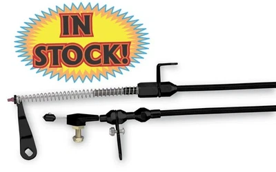 Lokar XKD-2AODHT -48"Hi-Tech Black SS Housing AOD  KickdownCable w/BlackFittings - Image 1 of 4