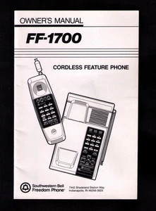 Southwestern Bell FF-1700 Telephone Cordless Phone Owner's Manual Only - Picture 1 of 2