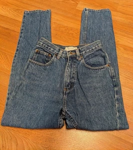 Vaqueros mamá cintura alta años 90 talla 24" cintura pierna recta CORTO Xxs Arizona - Imagen 1 de 3
