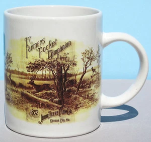 John Deere Plow Co Farmers Pocket Companion 1892 12 oz. Ceramic Coffee Mug - Picture 1 of 5