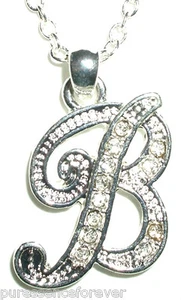 COLLAR INICIAL ADORNADO CON PLATA AVON - B (Nuevo/Cajado) - Imagen 1 de 1