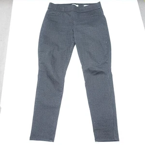 Nine West Heidi Dress Pants Women's 10 Black Houndstooth Business Skinny Pull On - Picture 1 of 9