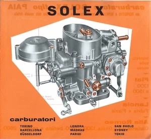 Brochure Publicitaire Solex Carburateurs Voitures - Automobilia Années '60 - Picture 1 of 2