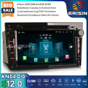 64GB Android 12 Autoradio GPS DAB+BT Opel Corsa C/D Astra H Zafira Meriva Signum - Bild 1 von 21