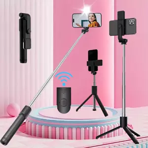 Fill light phone selfie stick with wireless remote control retractable tripod - Picture 1 of 10