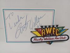Vintage 1995 Nascar Rusty Wallace Fan Club Patch Plus 4x6 Autograph Card