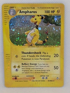 Ampharos H01/H32 Aquapolis Holo Rare Pokemon TCG Nintendo e-reader MP - Picture 1 of 4