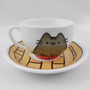 PUSHEEN Cat & Apple Pie Teetasse und Untertasse Tee Kaffee Äpfel Keramik - Bild 1 von 10