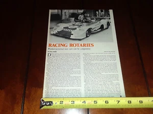ARTÍCULO ORIGINAL DE 1977 COCHE DE CARRERAS ROTATIVO MAZDA - Imagen 1 de 8