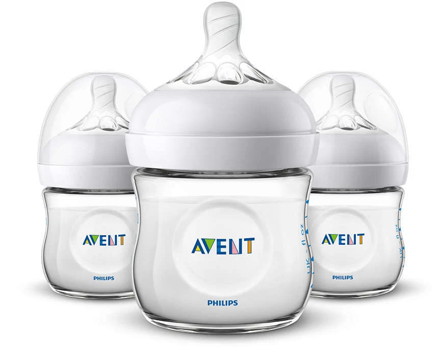 Philips Avent BPA Natural Baby Bottle - Clear 4oz 3ct