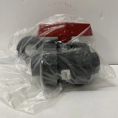 BTU-250-V SERIES TRUE UNION BALL VALVE PVC SCHEDULE 80 1-1/4" female pipe thread - Image 1 of 3