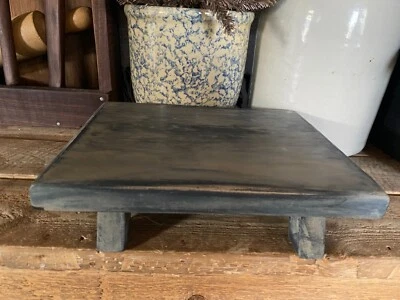 Primitive Country Rustic Farmhouse Repurposed Wood Small Stool or Shelf - Image 1 of 4