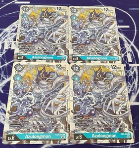 x4 Azulongmon EX3-025 R Spielset Digimon TCG drakonisch brüllen - Bild 1 von 1