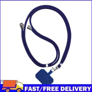 Universal Cellphone Lanyard Phone Strap (Dark Blue Cured Cloth + Soft Rope) - Zdjęcie 1 z 10