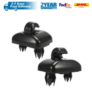 2Pcs Sun Visor Clip Hooks Black For Audi A3 A4 A5 Q5 A7 B6 B7 B8 S4 S5 8E0857562 - Picture 1 of 10