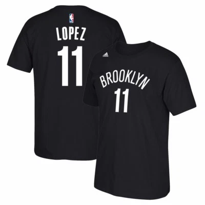 Brook Lopez Brooklyn Nets NBA Adidas Men's Black Name & Number T-Shirt - Image 1 of 3