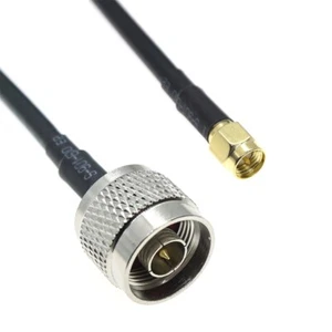 SMA male to N male plug RG58 RF Coaxial Cable Low Loss for Antenn Wifi lot Brass - Picture 1 of 3