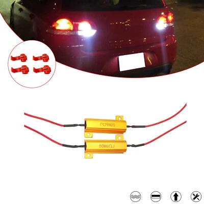 2 Piezas 6ohm 50W LED Resistencias de Carga Intermitentes de Señal de Giro/Luces Antiniebla Fijar Hyper Flash Foto 1 de 4