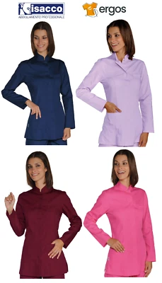 Isacco Casacca PORTOFINO Manica Lunga Collo Coreana Bottoni Donna Divisa Medico