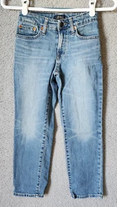 Polo Ralph Lauren Authentic Dungarees Blue Denim Jeans Youth Size Small 8 - Picture 1 of 17
