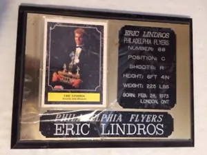 Eric Lindros handgefertigte Holzplakette mit 1991 Score Awards & Honors Card #330 - Bild 1 von 2