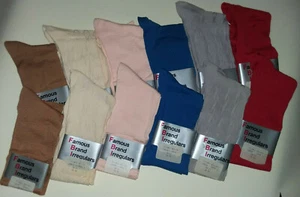 Calcetines hasta la rodilla de nailon para dama 9-11, irregulares, al por mayor, $6,00/6pr, vintage - Imagen 1 de 2