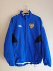 Vintage Umbro Blue Full Zip Soft Shell Football Rain Jacket - Men's Small