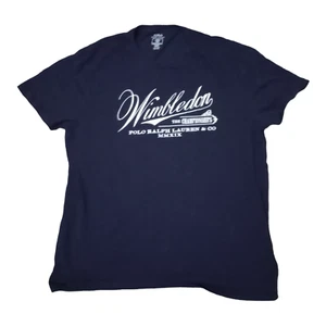 Polo homme Ralph Lauren Wimbledon The Champions 100 % coton T-shirt bleu marine - Photo 1/7