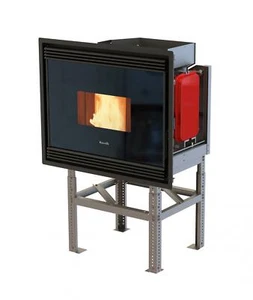 Inserto pellet Idro Ravelli RBH 200V ventilato 20kw fronte vetro,supporto inc... - Bild 1 von 1