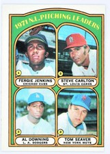 CARLTON SEAVER JENKINS DOWNING 1972 Topps #93 NL Wins Leaders NRMT