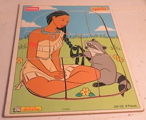 Rare Vintage Playskool Disney Princess Pocahontas Board Puzzle 9 Pieces 241-02 - Picture 1 of 8