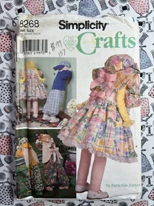 Patrón de costura Simplicity 8268 30" muñeca conejito y ropa FF SIN CORTAR - Imagen 1 de 2