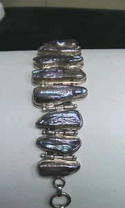 PULSERA DE PLATA ESTERLINA CON PERLAS DE AGUA DULCE - Imagen 1 de 12