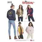Simplicity Pattern 8418 Women's Lined Bomber Jacket with Fabric