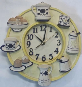 Cafe Wall Kitchen Clock Coffee/Muffin Theme 9.5” - Picture 1 of 2