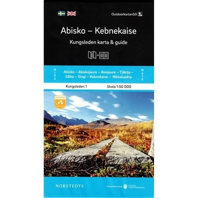 Sweden Abisko - Kebnekaise. Kungsleden hiking trail map & guide - part 1 - Image 1 of 2
