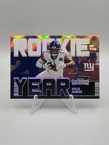 2024 Panini Contenders ROY - Malik Nabers #7 (RC) Lazer 💥 Giants - Picture 1 of 2