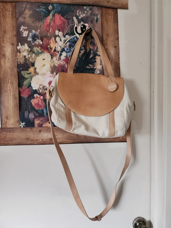 Kate Spade Saturday帆布皮革单肩包 — 第 1/4 张图片