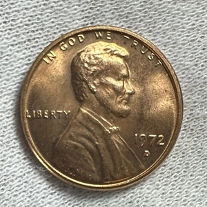 1972-D Lincoln Cent DDO #1- From OBW Roll- BU - Picture 1 of 14