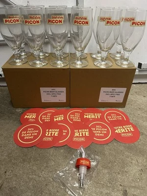 Lot De 12 Verres Picon  25 Cl + 12 Sous Bock Et 1 Doseur Lot Neuf  - Photo 1/4