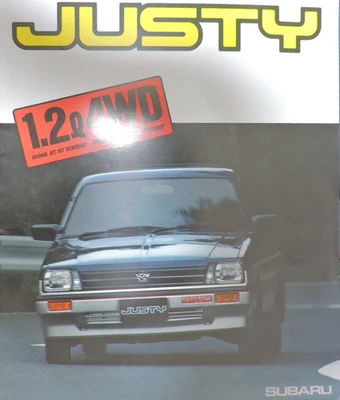 Catalogo SUBARU JUSTY (1a gen. 1984-1994) 14 pagine in giapponese - Immagine 1 di 4