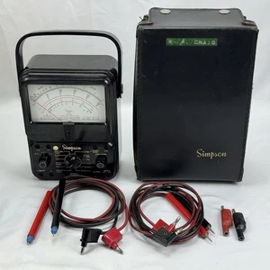 For Parts/Repair - SIMPSON 260 Series 6P Analog Multimeter Volt Ohm Meter & Case - Picture 1 of 20