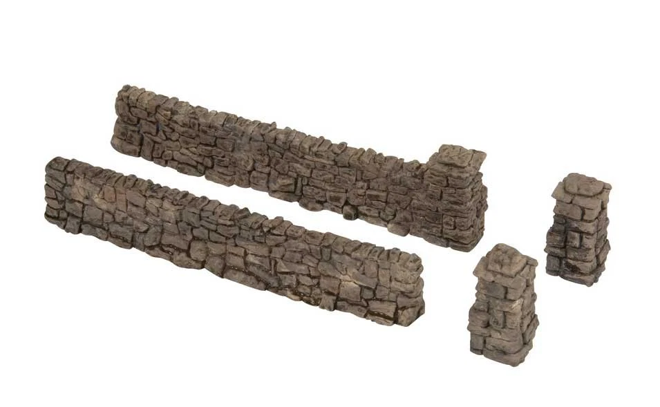 Noch 13170 HO Scale Rock Wall -- 12 Pieces, Total Length 28-3/8" 72cm, 5/8" 1.6c - Image 1 of 1