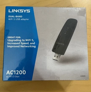 Linksys WUSB6300v2 AC1200 Dwuzakresowy bezprzewodowy adapter WiFi 5 USB 3.0 - Zdjęcie 1 z 3