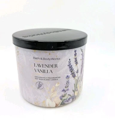 ¡NUEVO! Vela de 3 mechas Bath & Body Works LAVANDA VAINILLA - 14,5 OZ 2025 Foto 1 de 2