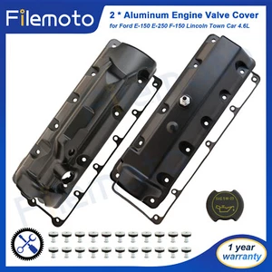 2 * Aluminum Engine Valve Cover for Ford E-150 E-250 F-150 Lincoln Town Car 4.6L - Picture 1 of 7
