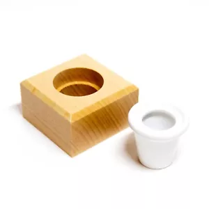 Jacques Herbin | Tintenfass mit Holzsockel - Bild 1 von 3