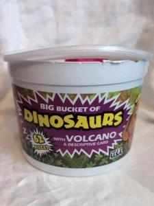 Tim Mee Prehistoric Dinosaurs And Volcano Vtg USA Plastic 62 Pieces - Picture 1 of 4